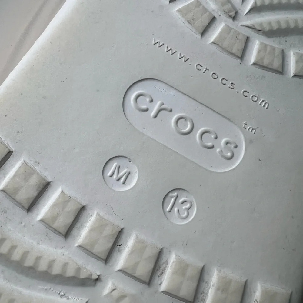 Crocs Classic Crush Clogs in white mens 13